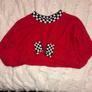 cropped long sleeve t shirt